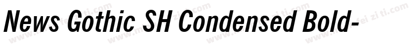 News Gothic SH Condensed Bold字体转换